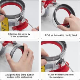 Deksel cover klep geschikt voor Dyson V10 - Afdichtring - Vervanging onderdeel sluiting - stofzuigerreparatieonderdeel — thumbnail 2