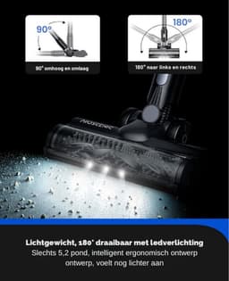 Thuys Steelstofzuiger – Draadloos – Stofzuiger zonder Zak – Op Accu – Kruimeldief Snoerloos Best Verkocht – 35000PA – 340ML – 350W — thumbnail 2