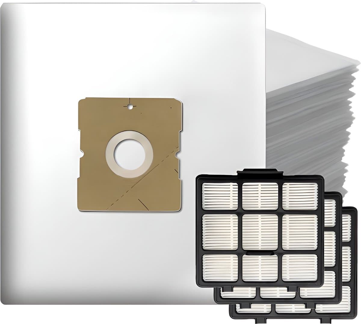 20x Stofzuigerzakken, 3x HEPA filter geschikt voor Inventum ST306 ST307 ST308 stofzuigers - Vervanging stofzakken SZ300 21200900119, 21200900120 en 21200900010 — afbeelding 1