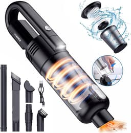 9500Pa Snoerloze Handstofzuiger - 120W Autostofzuiger met Metalen HEPA Filter - LED Lamp - voor Auto Huis Huisdierhaar — thumbnail 1