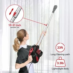 Luxe 2 in 1 Steelstofzuiger – Met Snoer – Vacuum Cleaner – Stofzuiger zonder Zak – Kruimeldief – 3 Mondstukken – 1L Reservoir – HEPA Filter – 600W — thumbnail 3