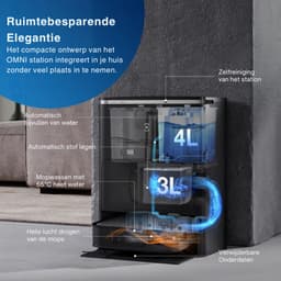 Ecovacs® Robotstofzuiger - Robotstofzuiger Met Dweilfunctie - Robotstofzuiger Hondeharen - Robotstofzuiger Met Laadstation - Robotstofzuigers - Robotstofzuigers Met Dweilfunctie - Robot Stofzuiger - Dweilmachine - Roborock - Robotstofzuigers Zwart — thumbnail 4