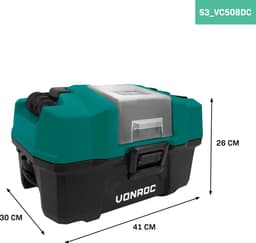 VONROC Compacte alleszuiger / stofzuiger - 20V - Incl. Diverse accessoires, 4.0Ah accu en snellader — thumbnail 4