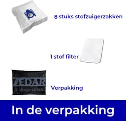 Zedar Stofzuigerzakken geschikt voor Bosch voor Siemens en Bosch type G all en bbz41fgall - si52 - 8 stuks +1 filter — thumbnail 5