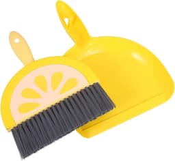 Mini Stoffer Set - Kleine Bezem - Bureau Schoonmaken - Compact Ontwerp - 23 cm - Geel — thumbnail 1
