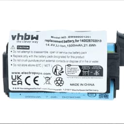 Accu Stofzuiger - Vervangende Batterij - Huishouden Schoonmaken - Lithium Ion Technologie - 14.4 Volt - Zwart — thumbnail 2