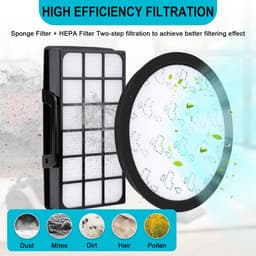 Kraftverdia® 4 x stofzuigerfilter voor Rowenta Silence Force Cyclonic RO7649EA RO7689EA RO7647EA RO7663EA RO7676EA RO7681EA (model RO76xx) vervangfilter voor Rowenta Silence Force 4AAAA HEPA filterset voor — thumbnail 4
