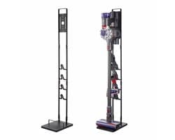 Stofzuiger Standaard Geschikt voor Dyson V6 V7 V8 V10 V11 V15 – Vrijstaande Houder met 4 Haken – Zonder Boren – Metaal – Zwart