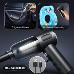 Sello! autostofzuiger – kruimeldief – draadloos – krachtig – usb opladen – opgeladen binnen 2 uur – auto – bank – caravan — thumbnail 5