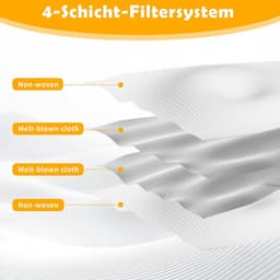 20 stuks stofzakken- compatibel met Dreame L10/L10s/L20/X20/X30/X40/X50/L40/L50 Ultra- Mova P10/E30/P50/V50 Ultra- 3,2 l grote capaciteit- 4-laagse filterstructuur- voor Dreame stofzuigerzakken — thumbnail 3