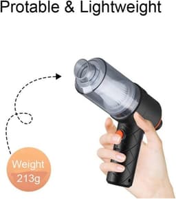 Auto Stofzuiger - Draagbare Reiniger - Auto Interieur - Dubbele Zuig/Blaasfunctie - 32cm - One Color — thumbnail 5