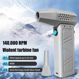 Handstofzuiger Luchtblazer - Mini Stofreiniger - Auto Interieur Reinigen - Traploze Snelheidsregeling - 500 Gram - Zwart — thumbnail 2