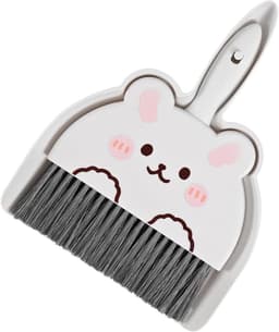 Mini Stofblik - Handbezem Set - Snelle Schoonmaak - Compact Clipontwerp - 18 x 23 cm - Wit — thumbnail 3