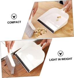 Bureaustofzuiger Set - Mini Stoffer Blik - Bureau Schoonmaken - Zachte Borstel - 28 cm Stofblik - Wit — thumbnail 4