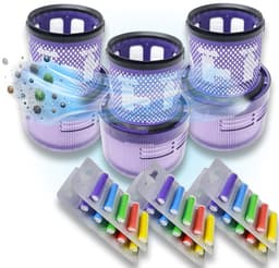 3 Stuks Premium wasbare filters geschikt voor Dyson v11 v15 - SV14 SV15 SV17 SV22 SV28 SV47 +30x geurstaafjes vervangt: #970013-02 #97001302 — thumbnail 1