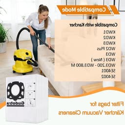 12 Vacuum Bags voor Kärcher WD3 WD2 Plus KFI 357 WD3S SE4001 SE4002 KWD1 KWD2 KWD3 - Stofzakken voor Stofzuigers, Hoge Kwaliteit en Duurzaam Gebruik — thumbnail 2