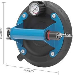 Vacuümzuignap Glaslift - Zuignap met Handvat - Zware Objecten Verplaatsen - Veiligheidsindicatie Rode Lijn - 8 inch - Blauw Zwart — thumbnail 4