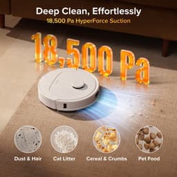 Roborock Qrevo S Pro-Robotstofzuiger–Alles-in-één multifunctioneel dockingstation–18500 Pa zuigkracht–Antiklitsysteem-Reactive Tech Obstakelvermijding-Intensieve tapijtreiniging 10 mm Dweilverhoging–Twee roterende dweilpads–Roborock app controle — thumbnail 5