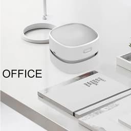 Tafelstofzuiger Mini - Bureau Reiniger - Desktop Schoonmaken - Hoge Zuigkracht - Batterij Aangedreven - Wit — thumbnail 4