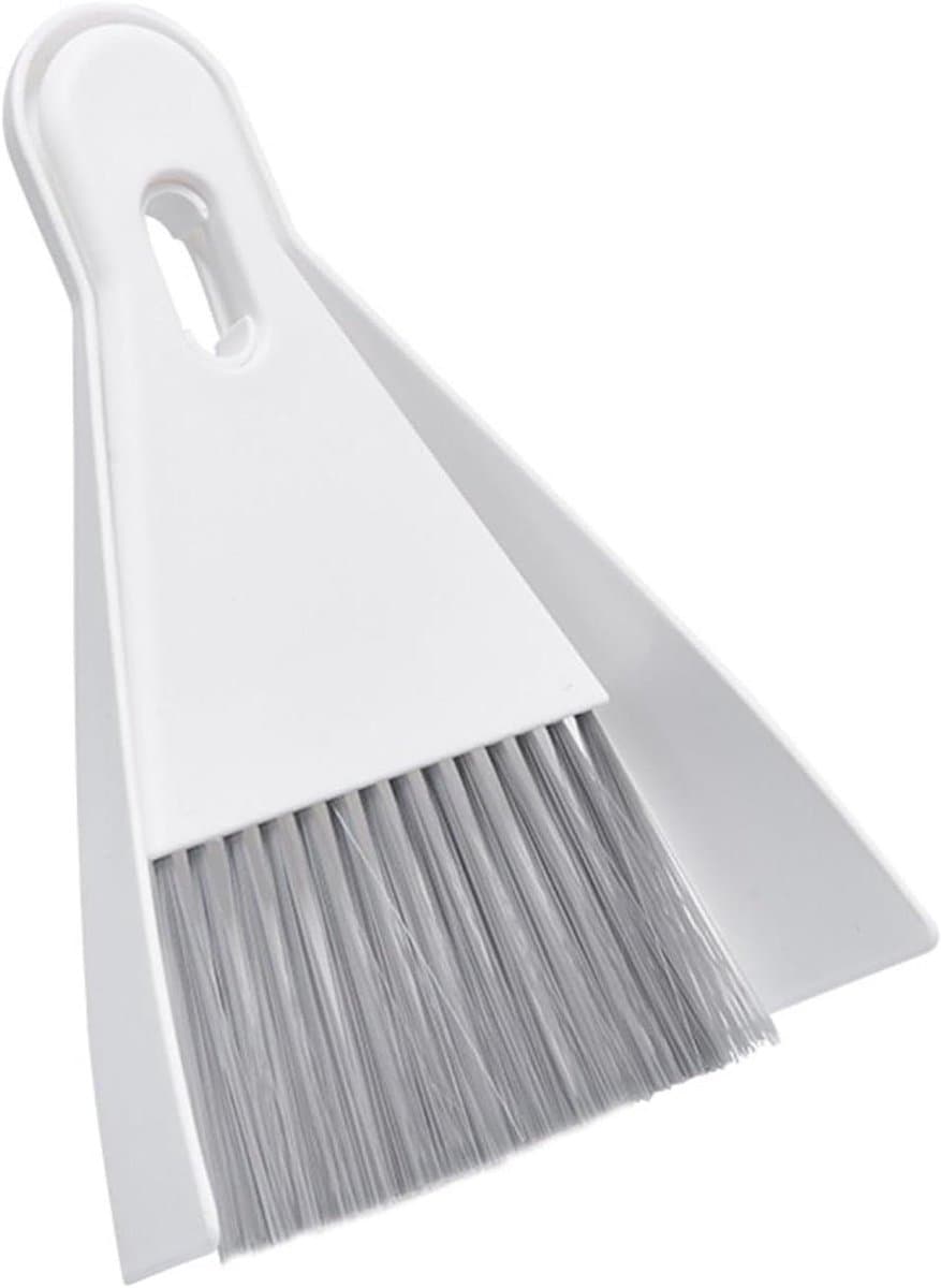 Stofblik en Bezem Set - Kleine Veegset - Keuken Schoonmaken - Ruimtebesparend Ontwerp - 18.5 x 13.4 cm - Grijs — afbeelding 1