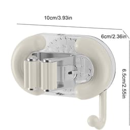Stofzuiger Klem - Hanger Houder - Orde Thuis - Zonder Boren - 6.5 cm Hoogte - Romig — thumbnail 5