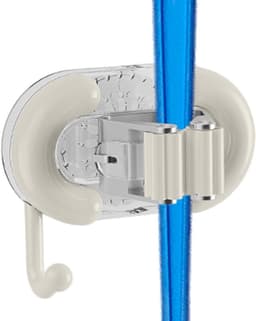 Stofzuiger Klem - Hanger Houder - Orde Thuis - Zonder Boren - 6.5 cm Hoogte - Romig — thumbnail 1