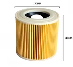 Papieren filterpatroon - Geschikt voor Kärcher stofzuigers WD3, WD3 P, MV3 en WD 3.200, geschikt voor Kärcher WD3/WD2/NT38/NT20/MV1 cilinderfilters, HEPA-filter, 1 stuk — thumbnail 5