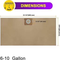 3 stuks Verpakking stofzuigerzakken voor Dewalt DXVA19-41014102, stofopvangzak met filter voor Vacmaster VHBM stofzuiger- vervangingsonderdelen — thumbnail 4