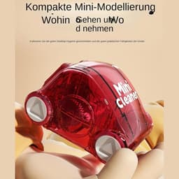 Bureau Stofreiniger - Mini Veegset - Bureau Schoonmaken - Decoratief Wagen Ontwerp - Compact Formaat - Rood — thumbnail 5
