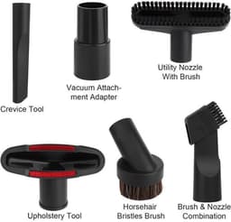 6-delige accessoire set Geschikt voor stofzuigers - Universele stofzuigerborstel Geschikt voor Kärcher stofzuigers, meubelstofzuigerborstel accessoires — thumbnail 3