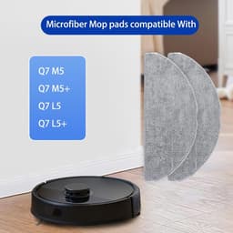 6 stuks Wisdoeken voor Roborock Q7 M5/M5+, Q7 L5/L5+ Robotstofzuiger - Herbruikbaar en Wasbaar - Reservedoek — thumbnail 4