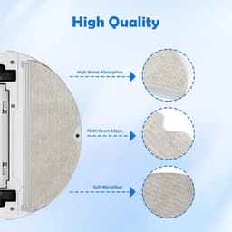 6 Stuks Reinigingsdoeken voor Roborock Q5 Pro/Q5 Pro+/Q8 Max/Q8 Max+/S5/S5 Max/S6/S6 Pure/S6 MaxV/Q7/Q7 Max Robotstofzuiger - Herbruikbaar en Wasbaar - Reservedoek — thumbnail 3