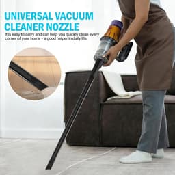 Flexibele Kierenzuiger - 2 Stuks - Buigbaar Mondstuk voor Moeilijke Hoeken - 62 cm Extra Lang - Universeel Stofzuiger Opzetstuk (32/35mm) - Voor Radiator, Auto & Bank - Zwart — thumbnail 5