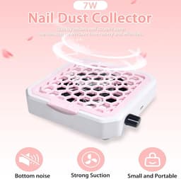 Mini Stofzuiger Nagels - Nagelstof Verzamelaar - Nagelverzorging Thuis - Geluidsarme Werking - Compact Formaat - Wit — thumbnail 5