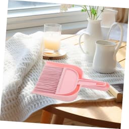Mini Bezem Stoffer - Kleine Schoonmaakset - Snel Opruimen - Compact Ontwerp - 20.5cm Lengte - Roze — thumbnail 3