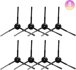 Vervangende zijborstels - Robotstofzuiger onderdelen - Grondige reiniging - Efficiënte hoekreiniging - 8 stuks - Zwart — thumbnail 5