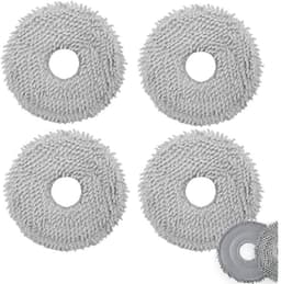 Set van 4 wasbare dweilen Geschikt voor Roborock Q Revo en P10 – Zachte microvezel – Reinigt harde vloeren en tapijten — thumbnail 1