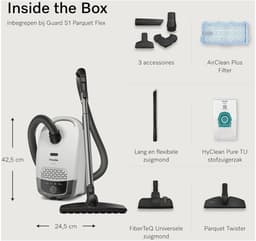 Miele Guard S1 Parquet Flex 3,5 l Cilinderstofzuiger Droog 890 W Stofzak — thumbnail 2