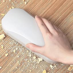Kruimelveger Tafel - Handmatige borstel - Snel opruimen - Stevig ABS kunststof - 20 cm lengte - Wit — thumbnail 5
