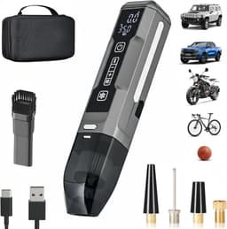 Handstofzuiger met krachtige zuigkracht; draagbare mini-stofzuiger geschikt voor auto's en tapijten; lichtgewicht en draagbaar; accuduur tot 25-30 minuten. — thumbnail 1
