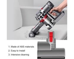 Deze elektrische mini-turbo matrasborstel is compatibel met Dyson V8/V10/V11 en wordt geleverd met snel verwisselbare borstelkoppen om bacteriën en allergenen te verwijderen van banken, autostoelen en fauteuils.
