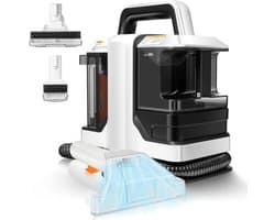 Handheld Tapijtreiniger 600W 15KPa - Spray en Zuig Geïntegreerd - Vlekkenverwijderaar Sofa Tapijt Gordijn Auto Trap - Bekledingsreiniger Huisdierenvlekken - Schone Tank 1080ml - Vuilwatertank 800ml - Netsnoer 5,5 Meter