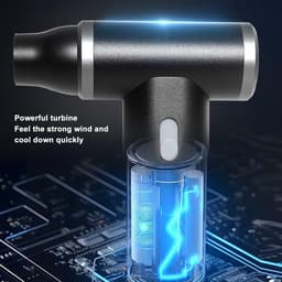 Handheld Turbine Ventilator - Draagbare Blazer - Snel Reinigen - 110.000 RPM Hoge Snelheid - Compact Lichtgewicht - Zilver — thumbnail 2