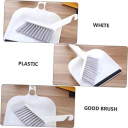Bezem Stoffer Set - Schoonmaakborstel - Bureau Reinigen - Compact Opbergbaar - 2 Sets - Wit — thumbnail 2