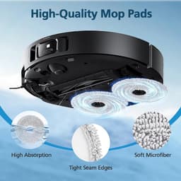 6 mop pads, geschikt voor Dreame L40 Ultra/X40 Ultra/X50 Ultra/L50 Ultra/L10S Ultra/L10s Pro Ultra Heat, vervangende onderdelen, geschikt voor Dreame L10S Ultra Gen2/L40S Ultra/X30 Ultra/L10 Ultra — thumbnail 4