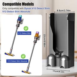 Allecto - Stofzuiger Docking Station - Oplaadstation - Lichtgewicht muurbeugel - Ruimtebesparend - Geschikt voor Dyson V12 - Hoogwaardige kwaliteit — thumbnail 4