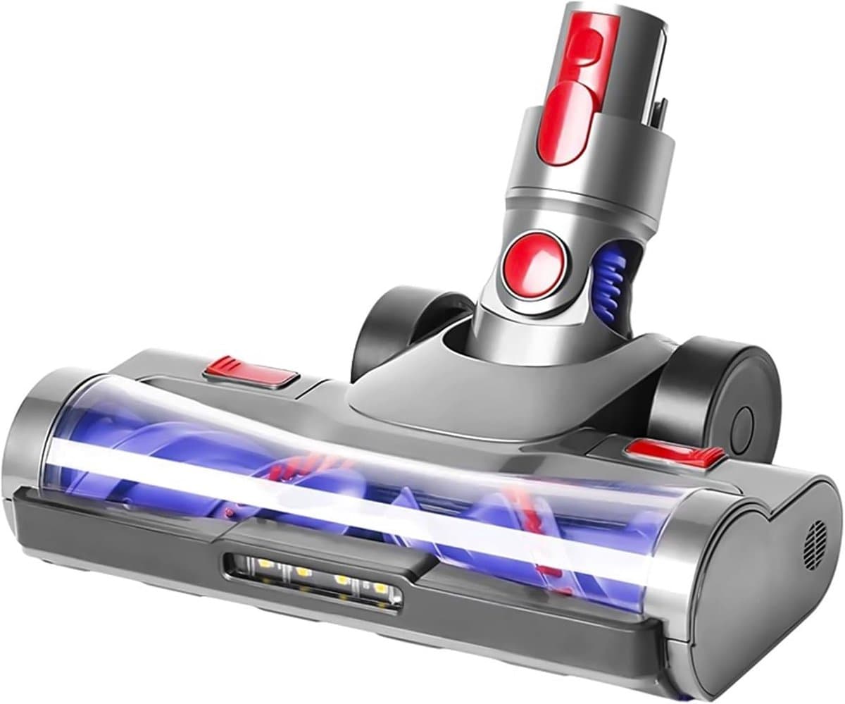 Gemotoriseerde elektrische turboborstel vervangende stofzuigerkop voor Dyson V7 V8 V10 V11 V15, vloerborstelaccessoire met directe aandrijving en LED-lampjes — afbeelding 1