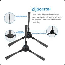 Avalue 3-in-1 Robotstofzuiger Vervangonderdelen - 2 Dweilpads - HEPA-filter - Borstel en Stofzak — thumbnail 2