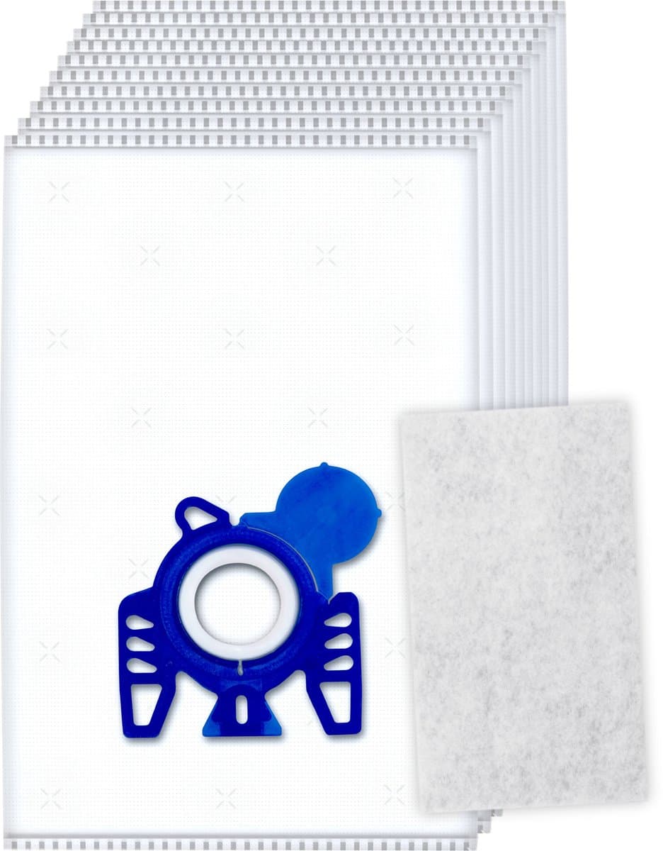 10x Dparts stofzuigerzakken geschikt voor Miele GN - met motorfilter - HyClean 3D Efficiency gn stofzakken - Complete C2 C3 - Classic C1 - S8 S5 S2 - MI40 zakken — afbeelding 1