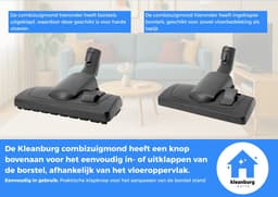 Kleanburg® - Geschikt voor Miele - Combi Stofzuiger Mondstuk - Kliksysteem - Parkeerhaak - AllTeQ A-kwaliteit — thumbnail 4